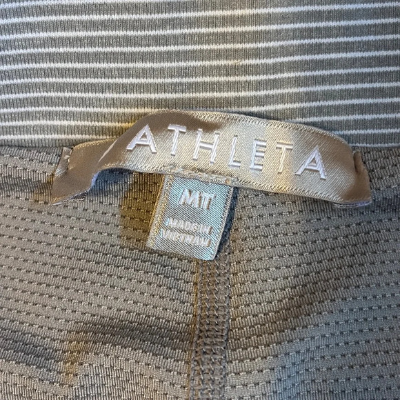 Athleta Stripe Modern Metro Skort Size Medium Tall Gray & White - Picture 7 of 9